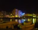 Port de Carnon plage la nuit. Plein Soleil. hotel Neptune.