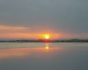 Couche de Soleil sur l'etang du Mejan.