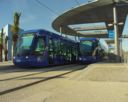 Tramway Montpellier arret Gaumont Multiplex.